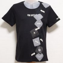 黒うさぎパッチワークTシャツ【L】